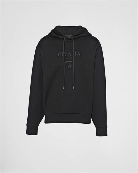 prada fließjacke|Prada black hoodie.